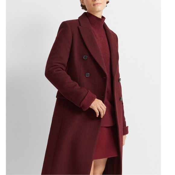Club Monaco Gemma coat in burgundy - Picture 2 of 5